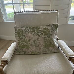 Soho Studio Belgium Cut Velvet Decorative Throw Pillow Coral 23”x15”